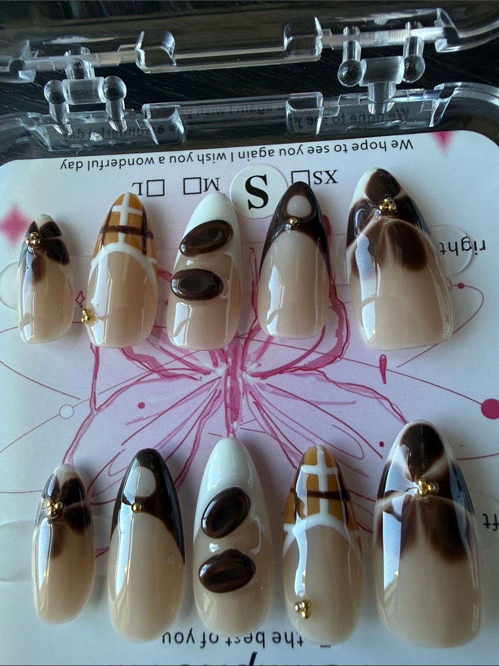 Custom made press on nails gift ready